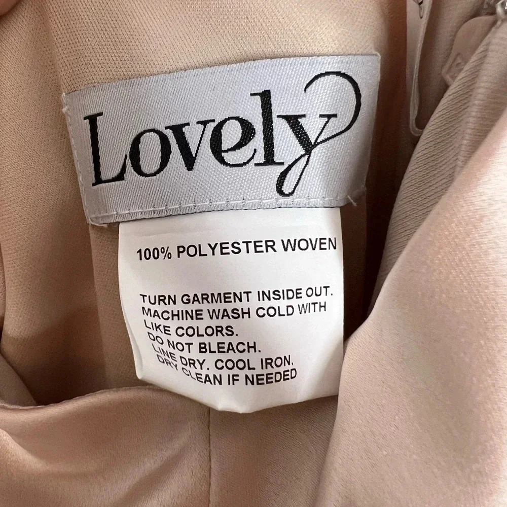 ONE SHOULDER MAXI DRESS BY LOVELY- SIZE 0 NWT “CAMEO” blush pink color